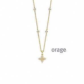 BA363  ketting verguld vlinder