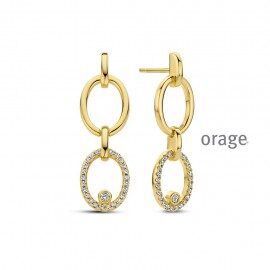 BA085 Oorslingers verguld geel zirconium