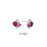 BA039 Oorringen zilver roze