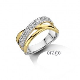 BA104 Ring bicolor zilver Maat 52-62