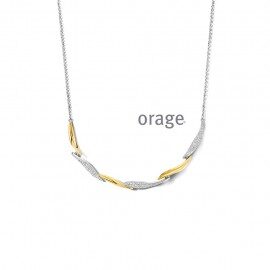 BA358 Ketting bicolor 925 rh zirconium verschuifbare lengte 