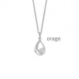 BA326 Ketting  met hanger zilver zirconium