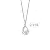 BA326 Ketting  met hanger zilver zirconium