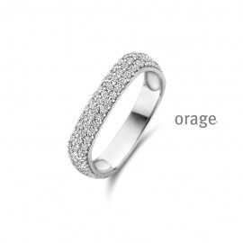 BA025 zilver Ring zirconium  maat 52-60 