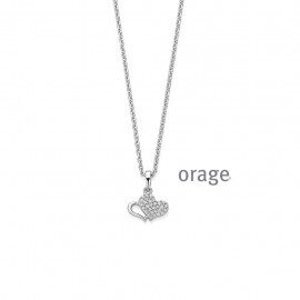 BA230 ketting zilver met hart 