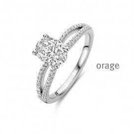 BA032 Ring zilver zirconium