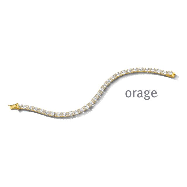 BB013 Armband verguld geel goud cz