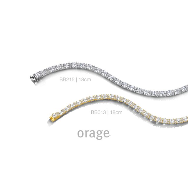 BB013 Armband verguld geel goud cz