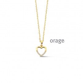BB233 Ketting hart verguld geel