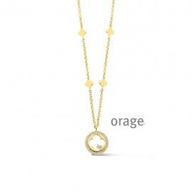 BB256 Ketting verguld geel  zilconium 