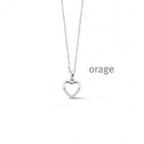 BB232 Ketting hart zilver zirconium