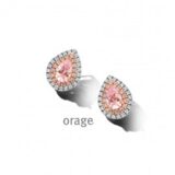 BC091 Oorstekers entourage 925 rh roze pear-cut cz