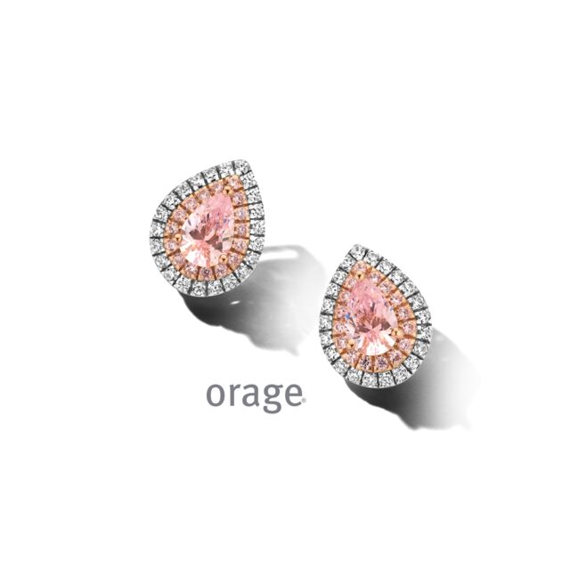 BC091 Oorstekers entourage 925 rh roze pear-cut cz
