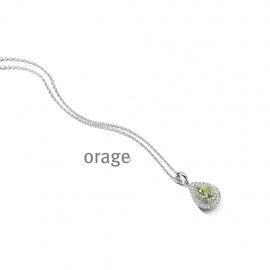 BC093 Ketting entourage 925 rh groene pear-cut cz