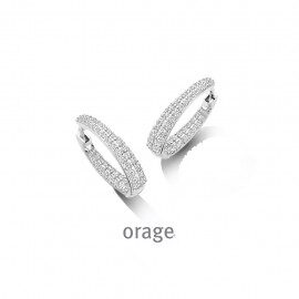 BC041 Creolen met pavé 925 rh cz