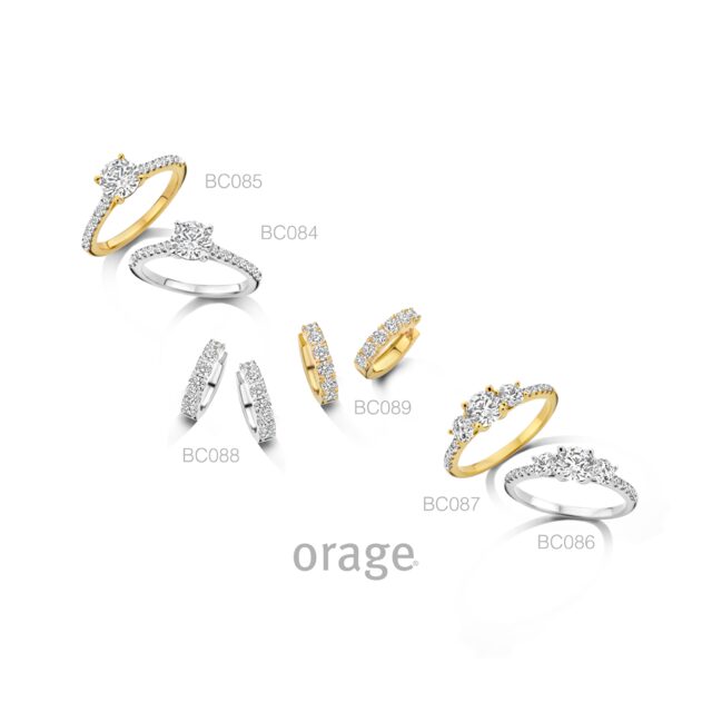 BC086 Ring trilogie met zijstenen 925 rh cz