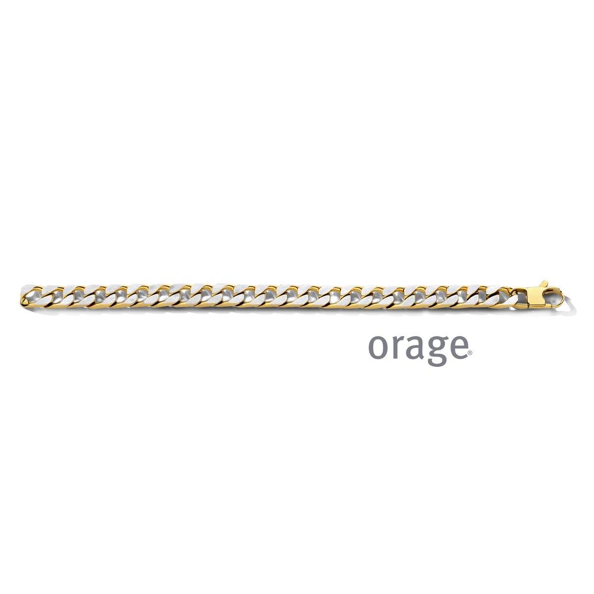 BC110 Armband heren staal bicolor gee