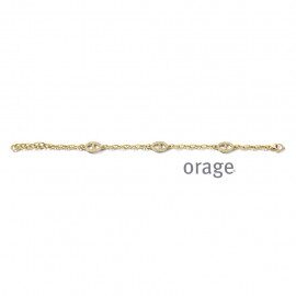 BC191 Armband 3 ovalen verguld geel