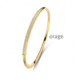 BC170 Armband bangle met pavé verguld geel cz
