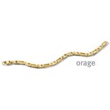 BC098 Armband heren staal verguld geel