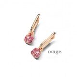 BC075 Oorhangers met gekleurde pavé verguld rosé cz