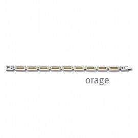 BC112 Armband heren staal bicolor geel