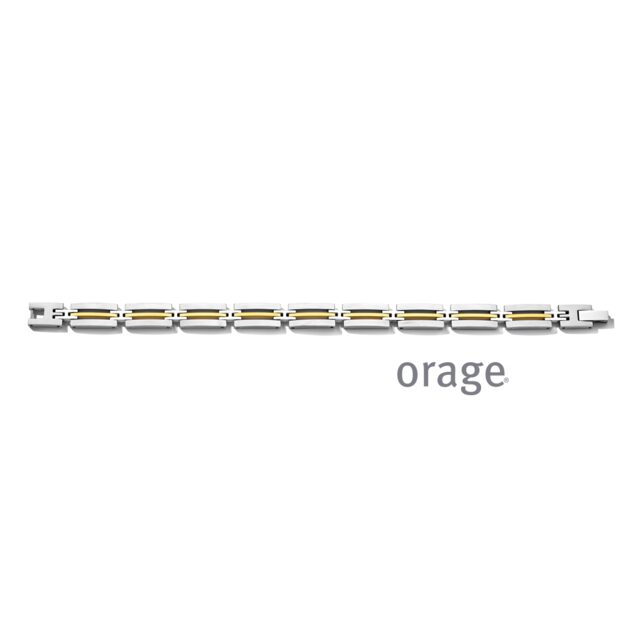 BC112 Armband heren staal bicolor geel