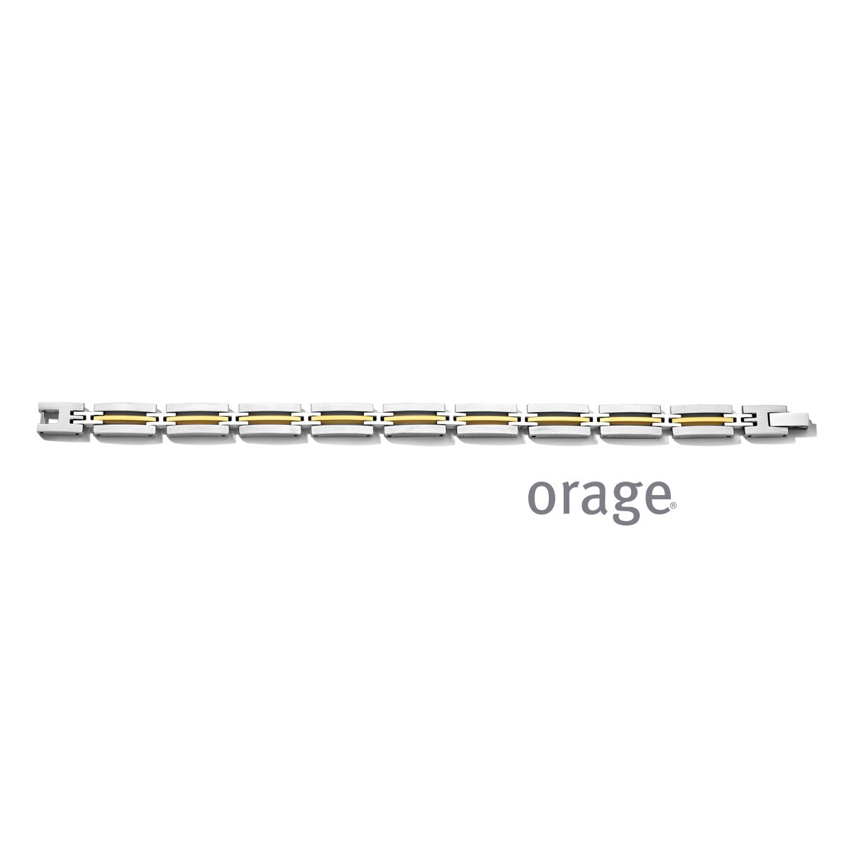 BC112 Armband heren staal bicolor geel
