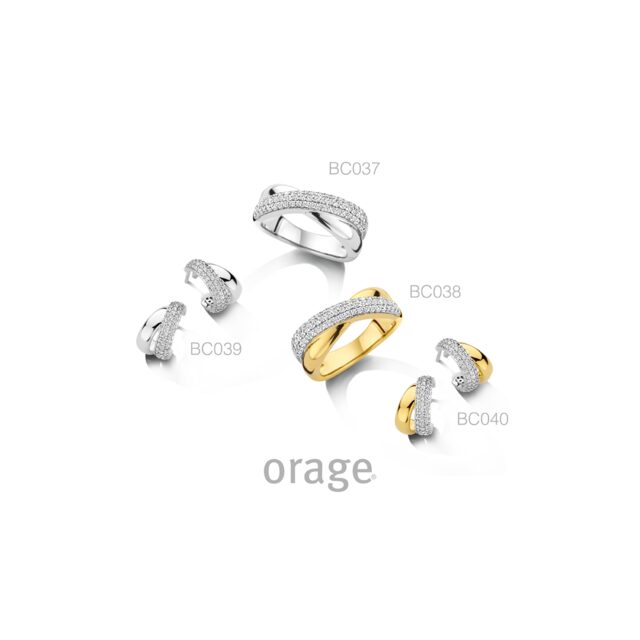BC037 Ring met pavé 925 rh cz