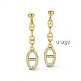 BC193 Oorhangers ovaal verguld gee