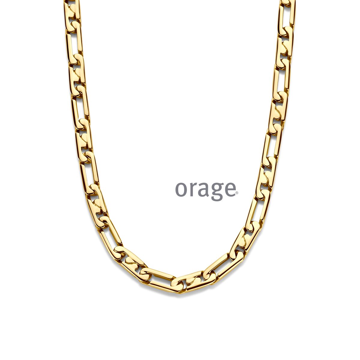 BC099 Ketting heren staal verguld geel