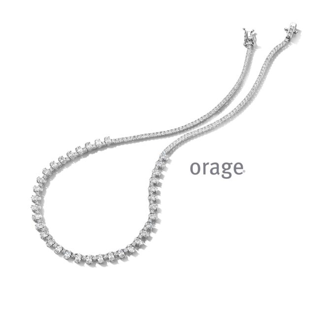 BC055/42 Ketting rivière 925 rh oval-cut cz