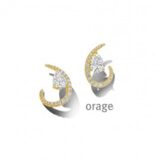 BC047 Oorstekers verguld geel pear-cut c