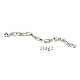 BC115 Schakelarmband staal bicolor geel