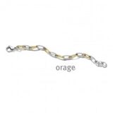 BC115 Schakelarmband staal bicolor geel