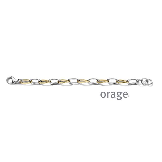 BC115 Schakelarmband staal bicolor geel