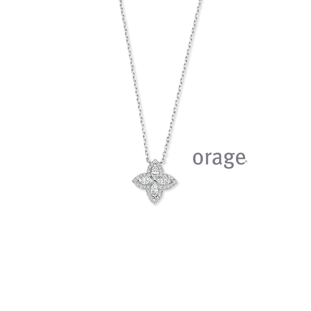 BC164 Ketting bloem 925 rh cz