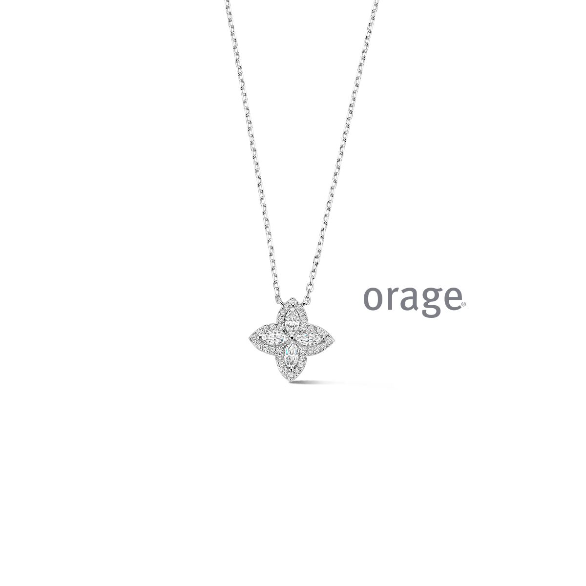 BC164 Ketting bloem 925 rh cz