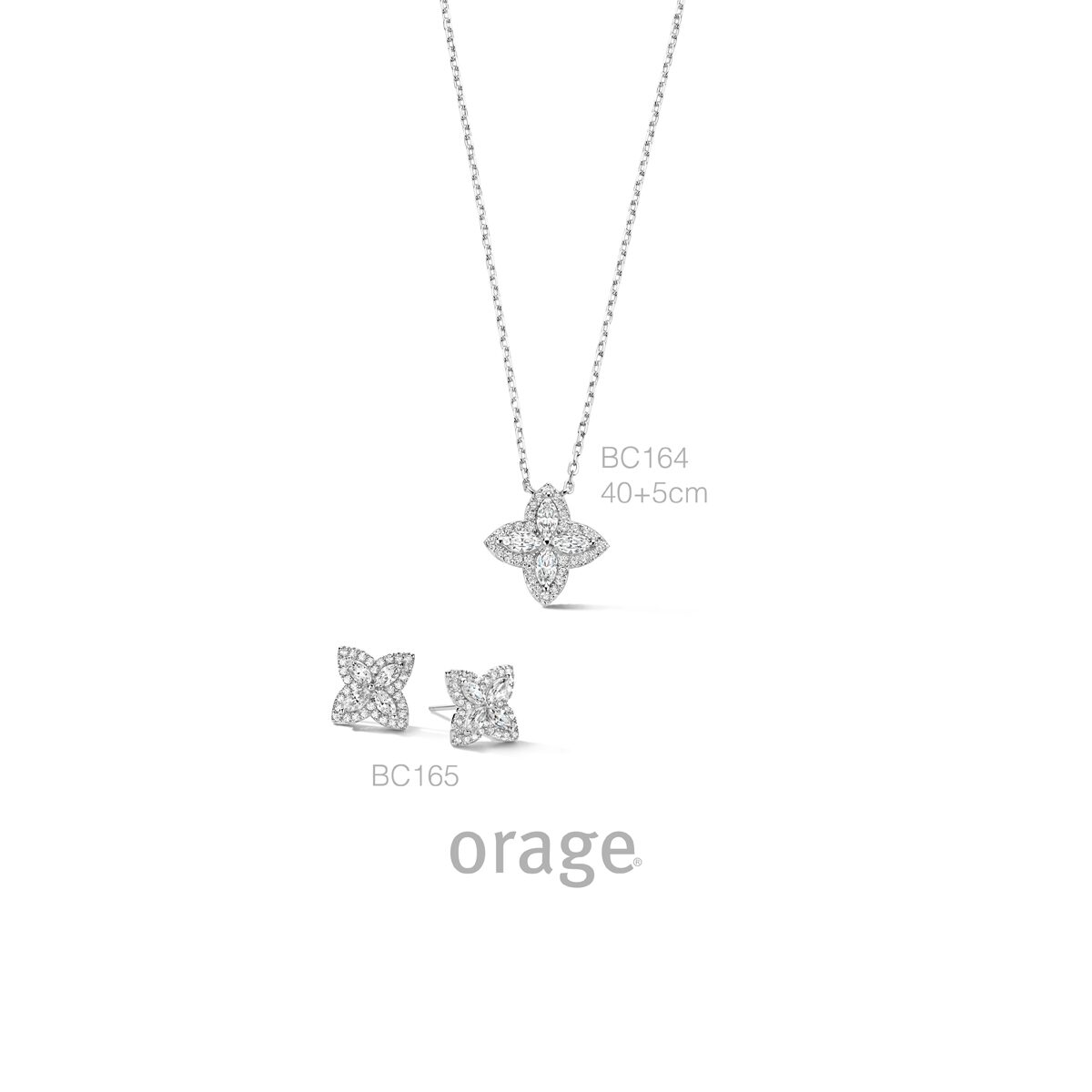 BC164 Ketting bloem 925 rh cz