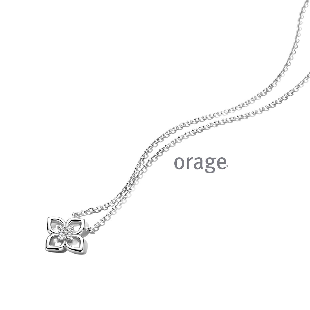 BC017 Ketting bloem 925 rh LGD 0.16c