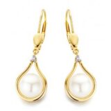 GO2493GB pareloorring geelgoud 18ct briljant 0.03ct