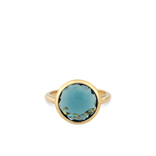 ITALO BOTTENE TINTA 18K YELLOW GOLD RING WITH QUARTZ AND LONDON TOPAZ
AN2117-SAT-54-18