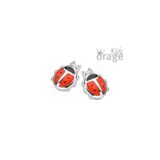 K2637 Orage kids oorring lieveheersbeestje rood