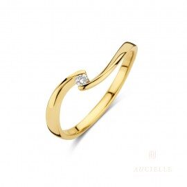 Ring AR0046D  geelgoud 18ct bj 0.400ct 