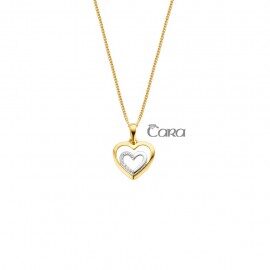 CA145 18ct hart bicolor zirconium