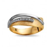 Emotions ring E124 18ct wit &geelgoud 18ct briljanten 0.09 ct