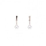 B794987W  witgouden oorslingers 18ct zirconium