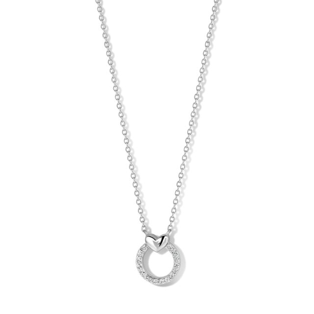 Naiomy Halsketting zilver met hanger hart
