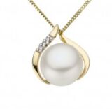 You and Me  parelhanger GH3437BB 18ct   briljant 0.02ct