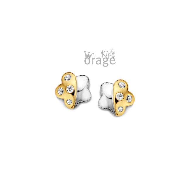 Orage Kids oorring bloem geel